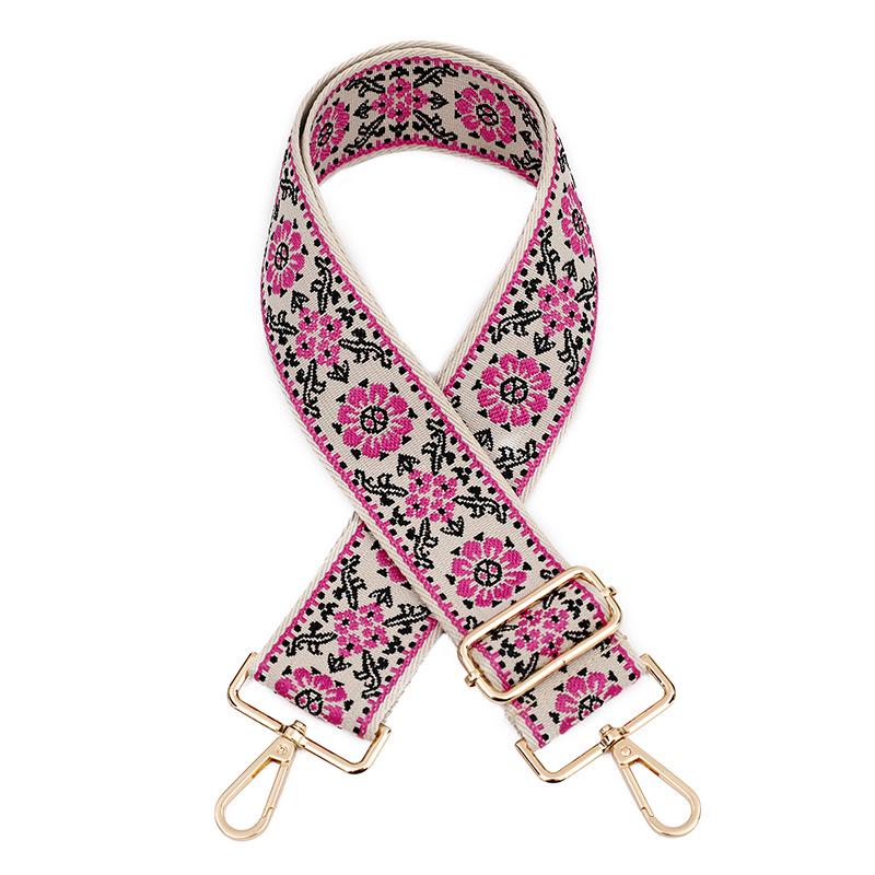 Nastavitelný žakárový ramenní popruh v etnickém stylu pro dámské crossbody tašky