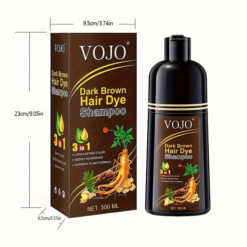 Ginseng Haarfarben-Shampoo Natur Schwarz & Braun Feuchtigkeitsspendende Formel für Alle Haartypen