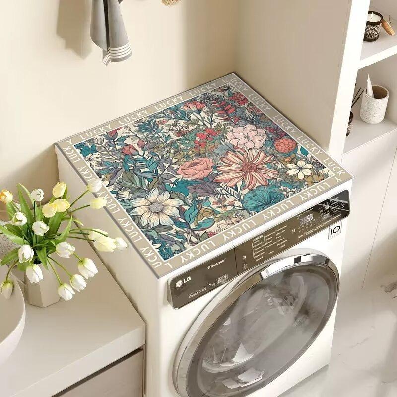 Tappetino Antipolvere a Fiori in Terra Diatomacea Impermeabile e Assorbente Antiscivolo per Lavatrice o Tavolino da Comodino