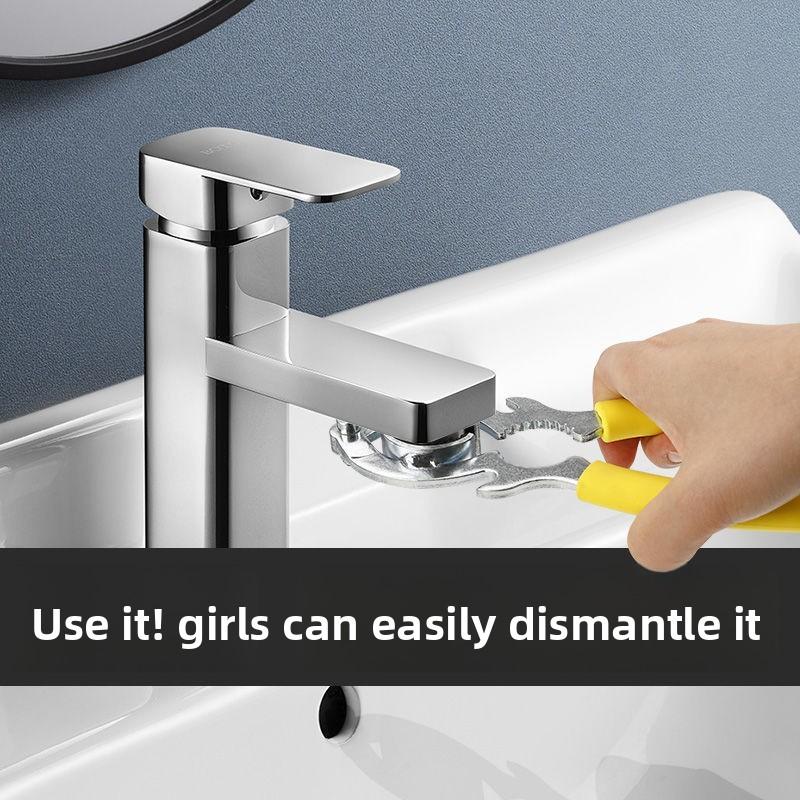 1 PCS Multi-function Faucet Aerator Wrench Spout Loosener Round Pipe Wrench Universal Disassembly Tool Clip