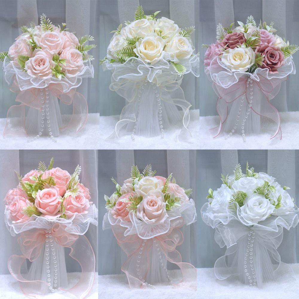 Romantic Wedding Bouquets Silk Flowers Bridesmaid Bouquet Wedding Accessories
