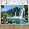 Forest Waterfall Wonderland Backdrop Supplies Rainforest Natural Scenery Background Banner Wall Party Decor Photography Props