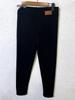High-Waisted Warm Brown Leggings with Faux Leather Accent and Lamb Wool Lining