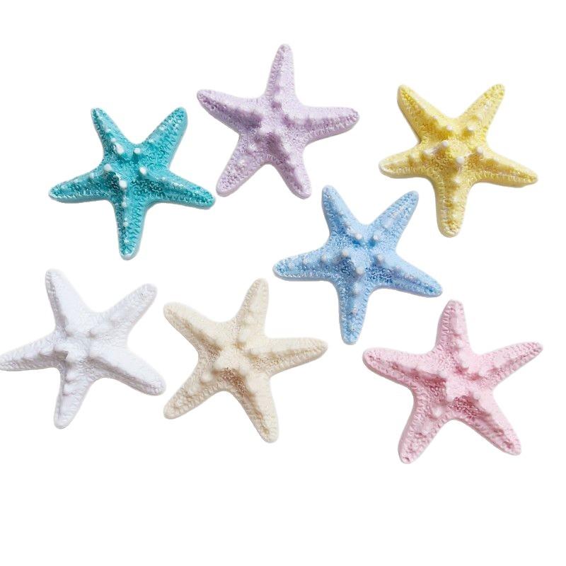 10Pcs Premium Resin Starfish Flatback Cabochons Realistic Sea Star Charms for DIY Candle Decor Coastal Style Jewelry Making Accessories