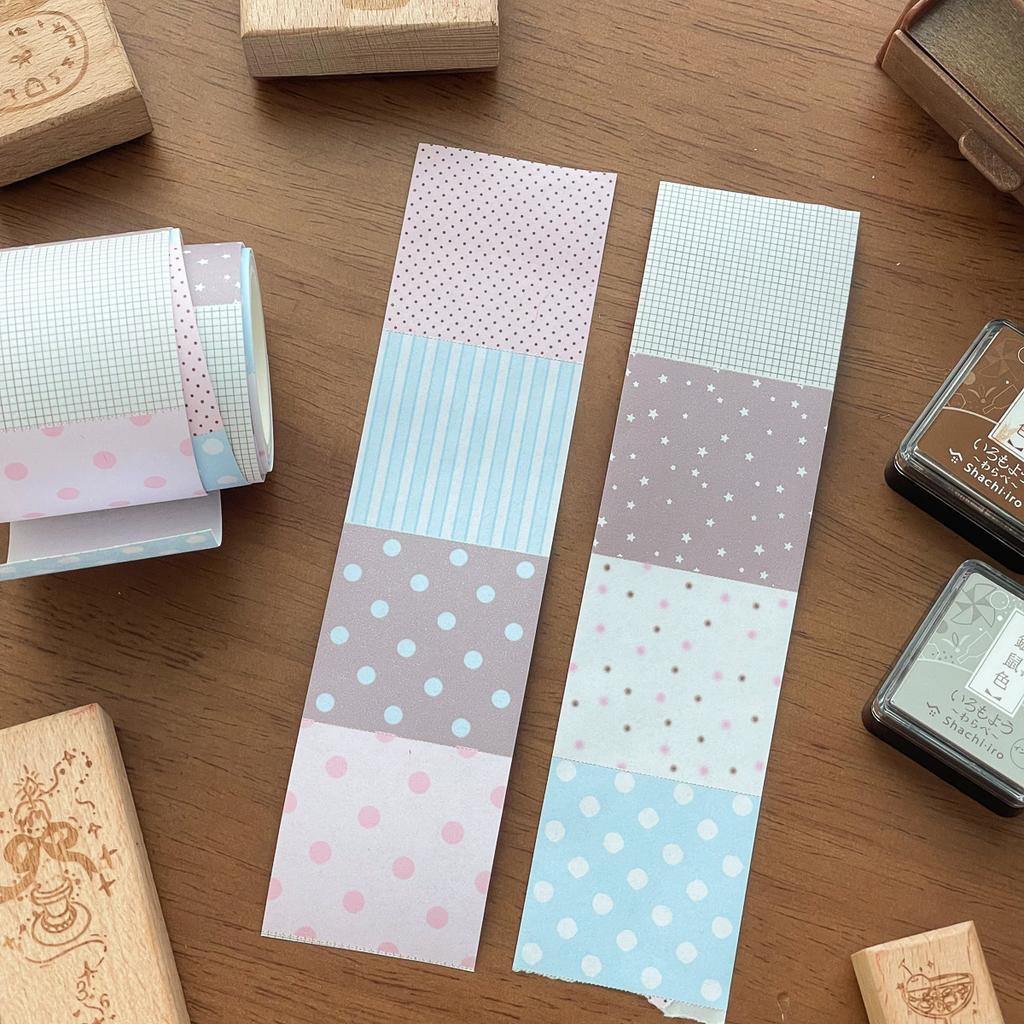 Polka Dot Tearable Sticker Roll Tape Can Write Hand Account Decorative Label Sticker Creative Index  Original