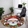 1pc Christmas Ornament Chair Carpet for Office Non-Slip, Machine Washable Rug for Office, Room - Holiday Decor, Machine Made Yy251016066