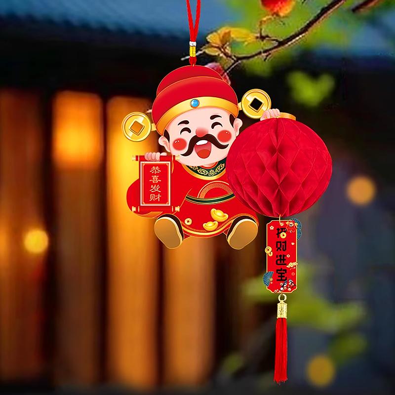 

1 шт., китайская атмосфера, макет, дверь, подвеска, праздничный декор, подвесные украшения, бумажный фонарь на Новый год 2025 года