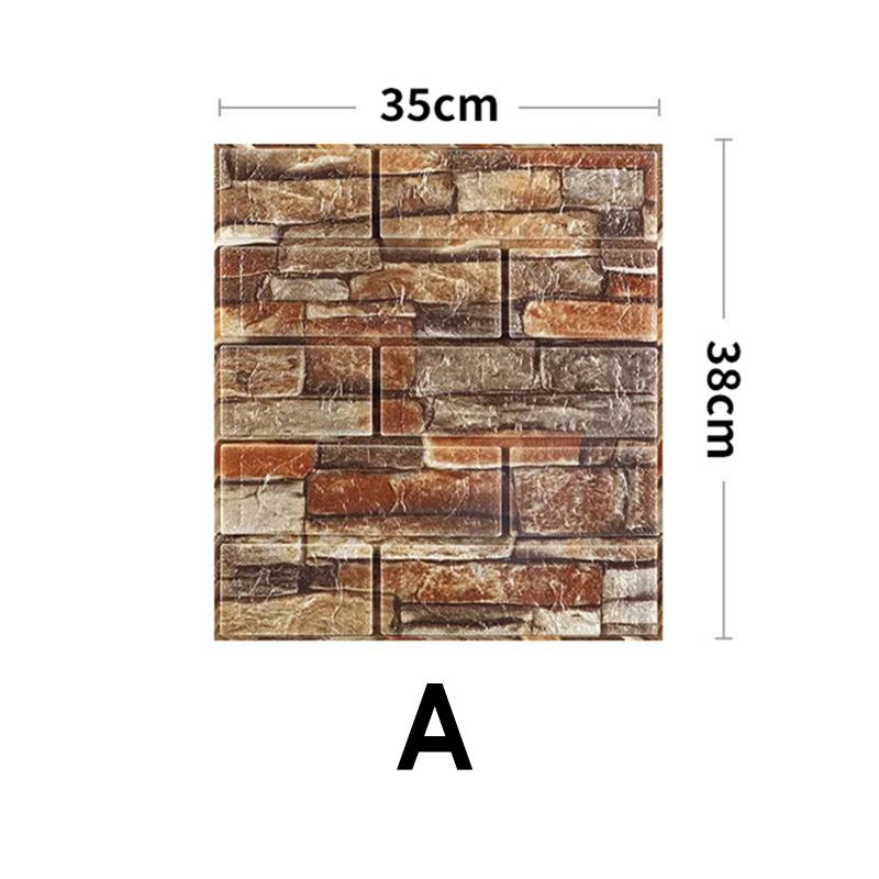 1PC Self-Adhesive DIY 3D Bedroom Wall Sticker Living Kids Room Imitation Brick Home Decor Anti-Collision TV Backdrop Waterproof