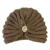 Winter Warm Hijab Caps Soft Turban Cap Fashion Knitted Hats  for Women