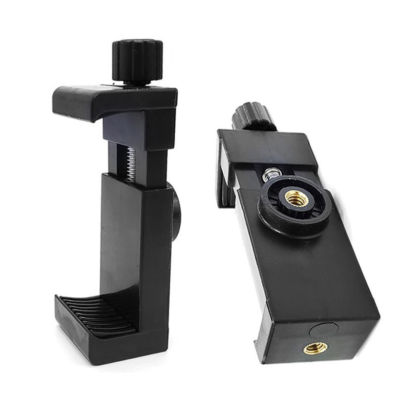 360 Degree Mobile Phone Universal Clip Compatible For Iphone Tripod Mount With 1/4 Screw Cellphone Holder Desk Tripod Adapter