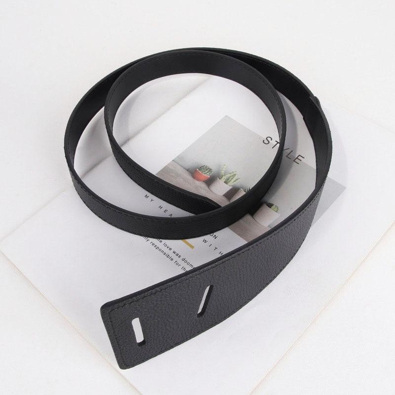 Retro Design Women Belt Fashionable Korean Style Women's Faux Leather Belt Irregular Shape Adjustable Knot Long for Suit