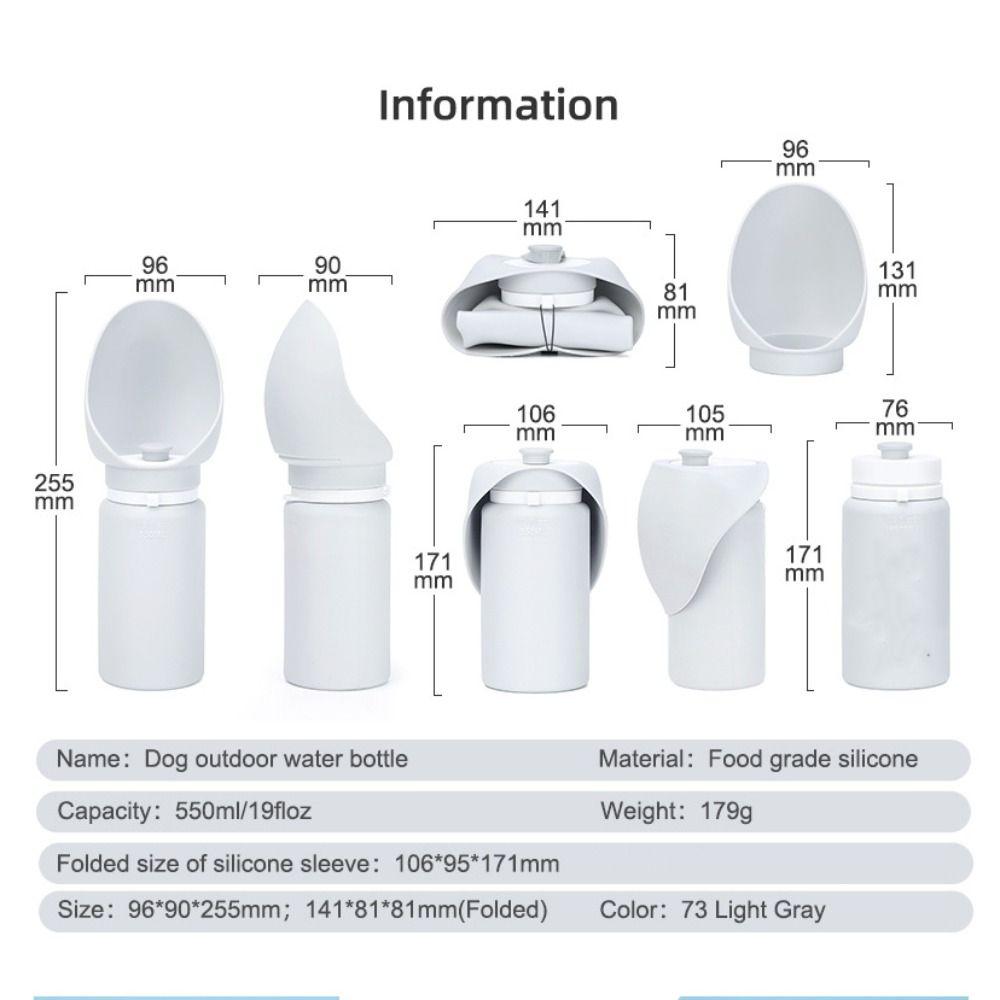 Portable Pet Water Bottle 550ml Water Dispenser Cup Pet Supplies Pet Walking Mug  Puppy
