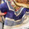 Spring and Autumn Silk Square Scarf Women's High-end Herringbone Mulberry Silk Scarf Elegant Versatile Big Shawl Thin Scarf