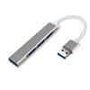 USB C 4K Fast Data Adapter Docking Card Silicone and Woven Cable Power Aluminum Case Hub, HDMI, Charging, 4-in-1 USB, High-Speed Transfer, iPhone,