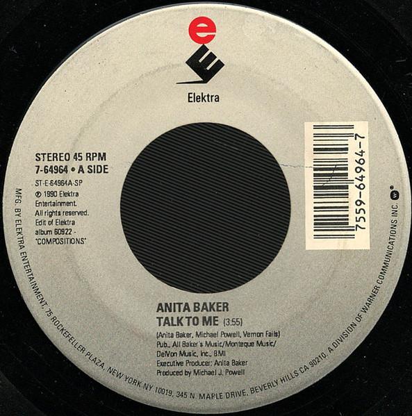

7inch Record ANITA BAKER - Talk To Me 764964 Elektra 1990 US Dance & Electronica Used