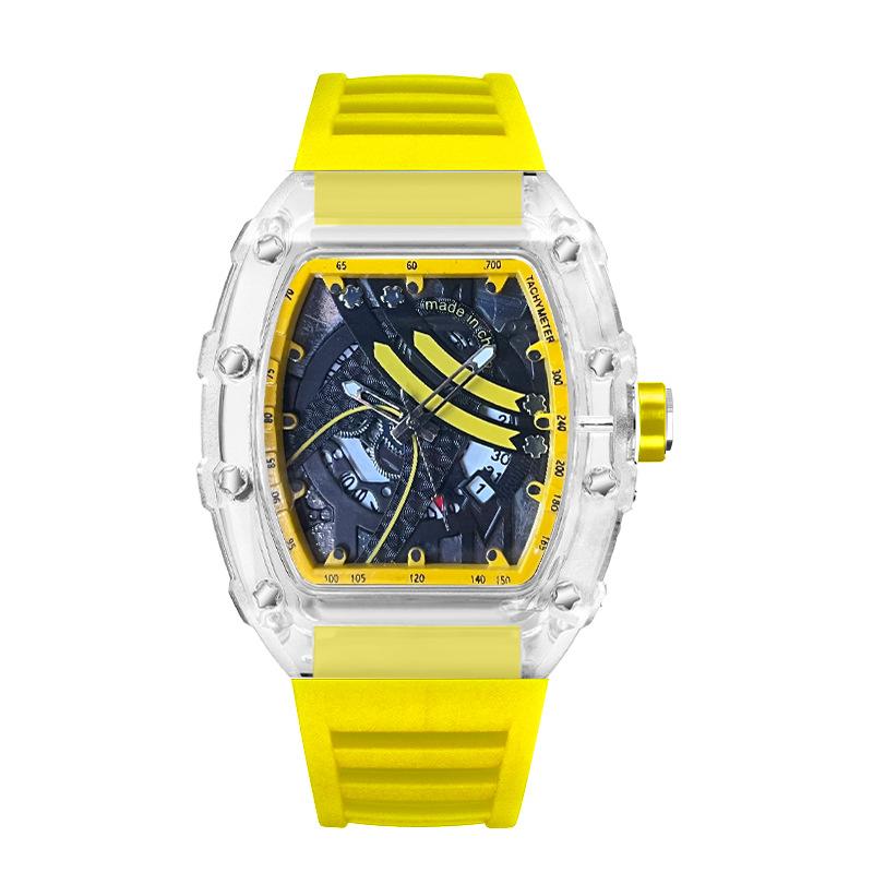 Casual Fashion High-End Automatic Quartz Luminous Waterproof Barrel-Shaped Men'S Watch Two