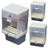 1 Set Bird Feeder Removable Transparent Plastic Parrot Hanging Automatic Feeder Garden Supply