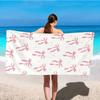 Fun Minimalist Art Microfiber Beach Towel Soft Rectangular Cute Sand Bath Sheet for Poolside Outdoor Travel Camping Shower
