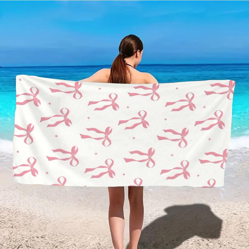 Fun Minimalist Art Microfiber Beach Towel Soft Rectangular Cute Sand Bath Sheet for Poolside Outdoor Travel Camping Shower