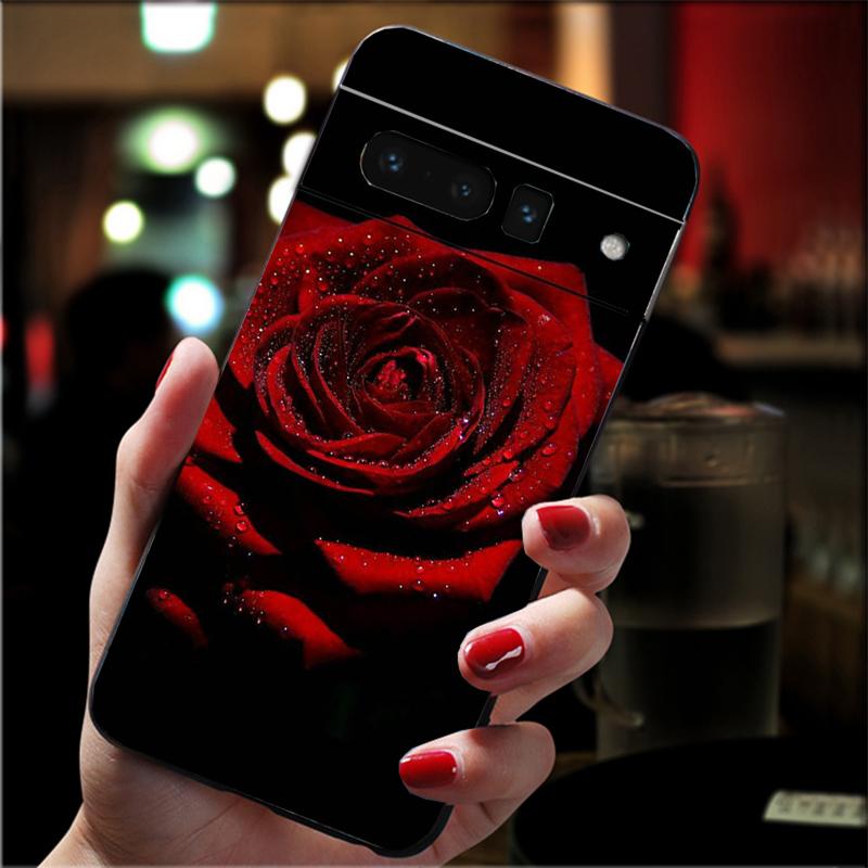 

Phone Case For Google Pixel 10 9 Pro XL 9A 8 7 6 Pro Pixel 8A 7A 6A Pixel 8 7 6 5 Beautiful Flower Rose Pixel 10 Pro XL