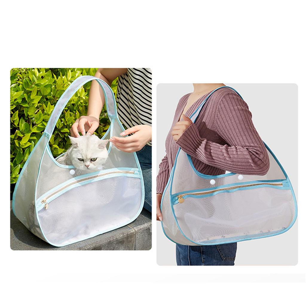 Cats Carriers Bag Nylon Mesh Construction Breathable Design Viewing Window Kittens Travel Bag Easy Maintenances