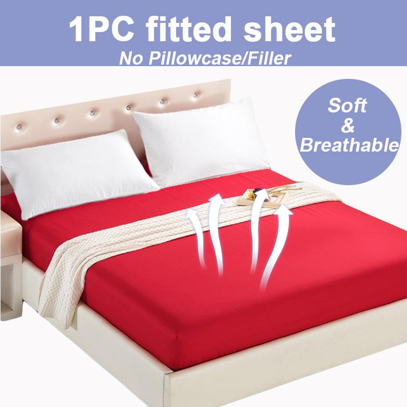 Waterproof Fitted Bed Sheet With 360 Elastic Band Mattress Protector Cover Bedspreads for Single Double King Queen Size Bedsheet