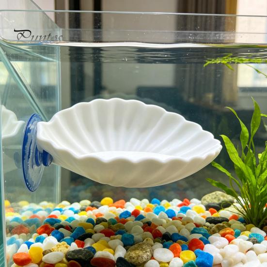 Suction Cup Fish Bed Betta Hammock Shell, with Cup, Resting Spot Platform, Aquarium Accessory for Sleeping Hiding Playing Adjustable