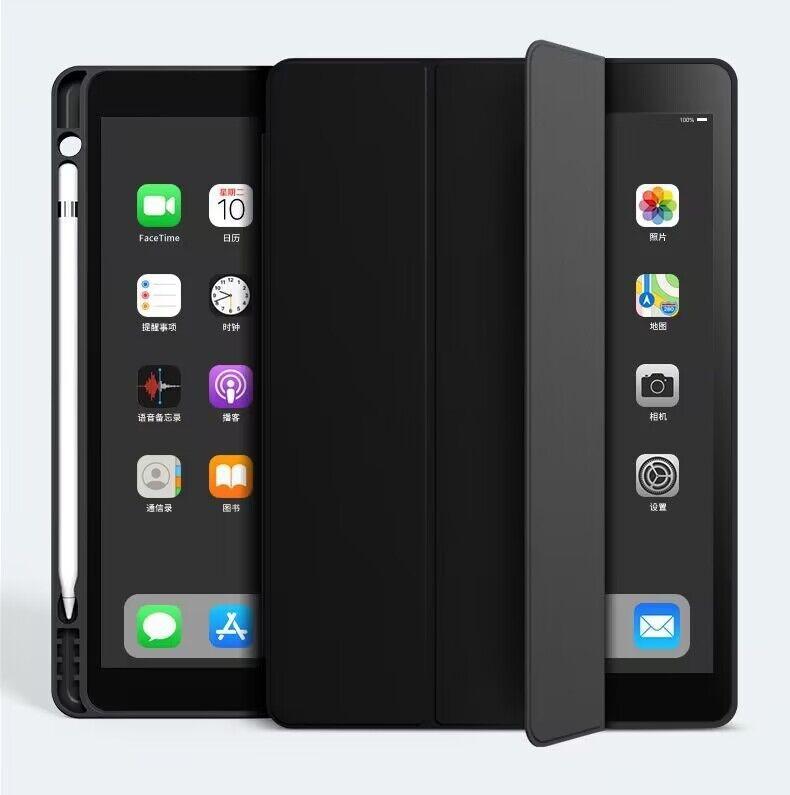 2022/2021/2020/2018 Triple Fold PU Case with Pencil Holder for 10.9 Inch iPad Air and 11 Inch iPad Pro