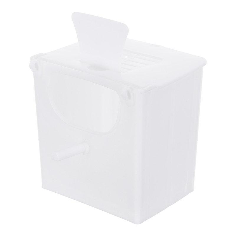 Plastic Bird Nest Box White Indoor Outdoor Cage Mounted Parrot Nest Box External Hanging Perch Budgie Finch Squirrel Nesting