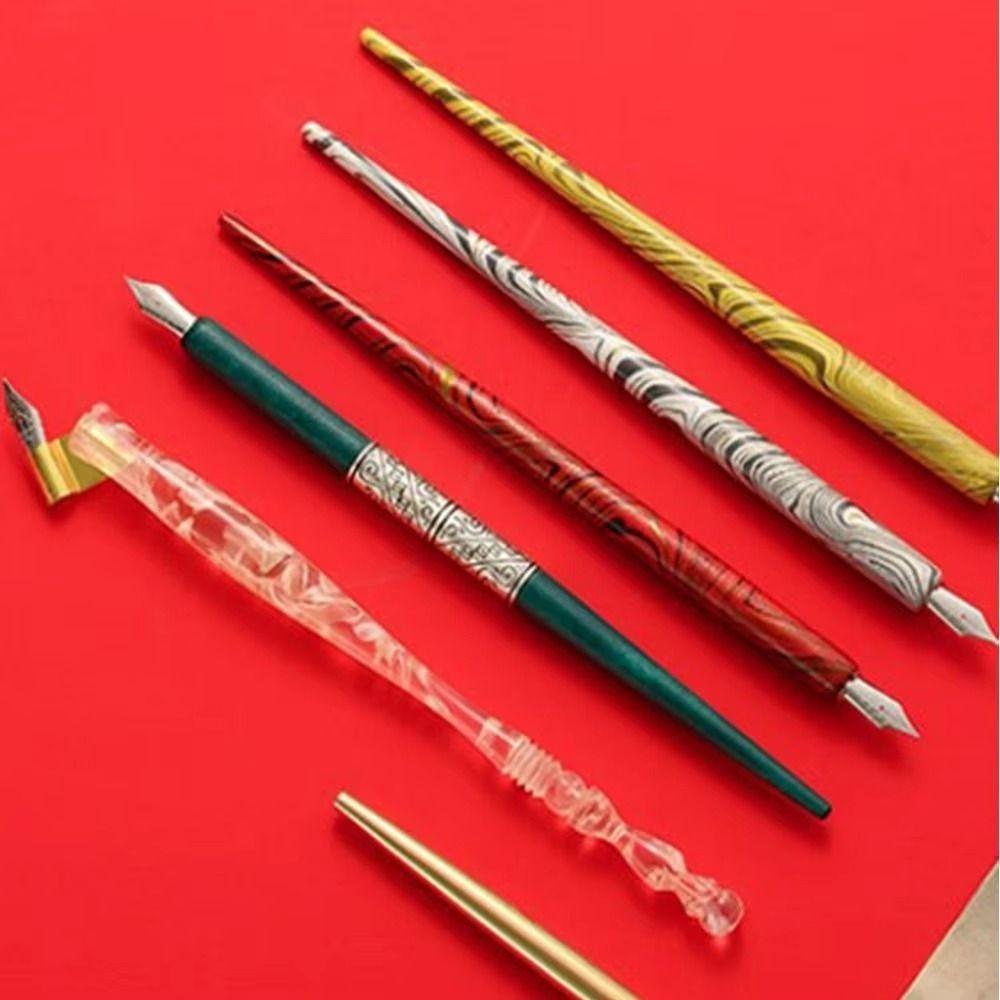 With Holder Dip Pen Kit Stainless Steel Tip Signature Pen Durable Comic Dip Pen Business