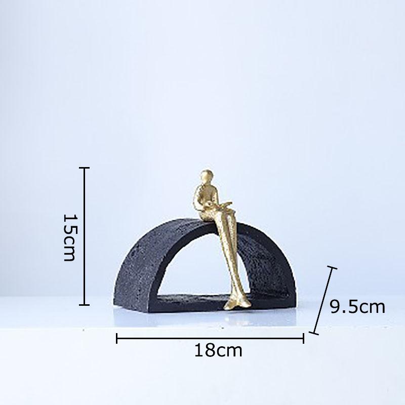 

Minimalist Figures Statue Geometric Arch Crafts Ornaments Desk Decoration Abstract Character Resin Sculpture Modern Home Decor