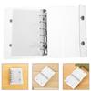 6 Ring Transparent Soft PVC Binder Cover A7 Snap Closure Loose Leaf Notebook Refillable Journal Card Photo 6 Ring A7 PVC Binder