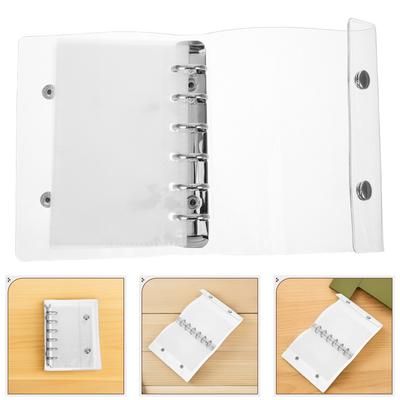 6 Ring Transparent Soft PVC Binder Cover A7 Snap Closure Loose Leaf Notebook Refillable Journal Card Photo 6 Ring A7 PVC Binder