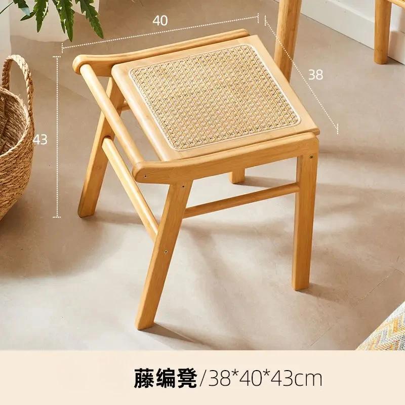 

Современная мебель Табурет из ротанга Спальня Туалетный стул Гостиная Диван Пуфик для ног Креативный квадратный табурет Аксессуары для дома