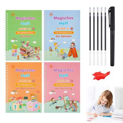 Handwriting Practice Book for Kids Magic Grooved Writing Copybook Reusable Writing Practice