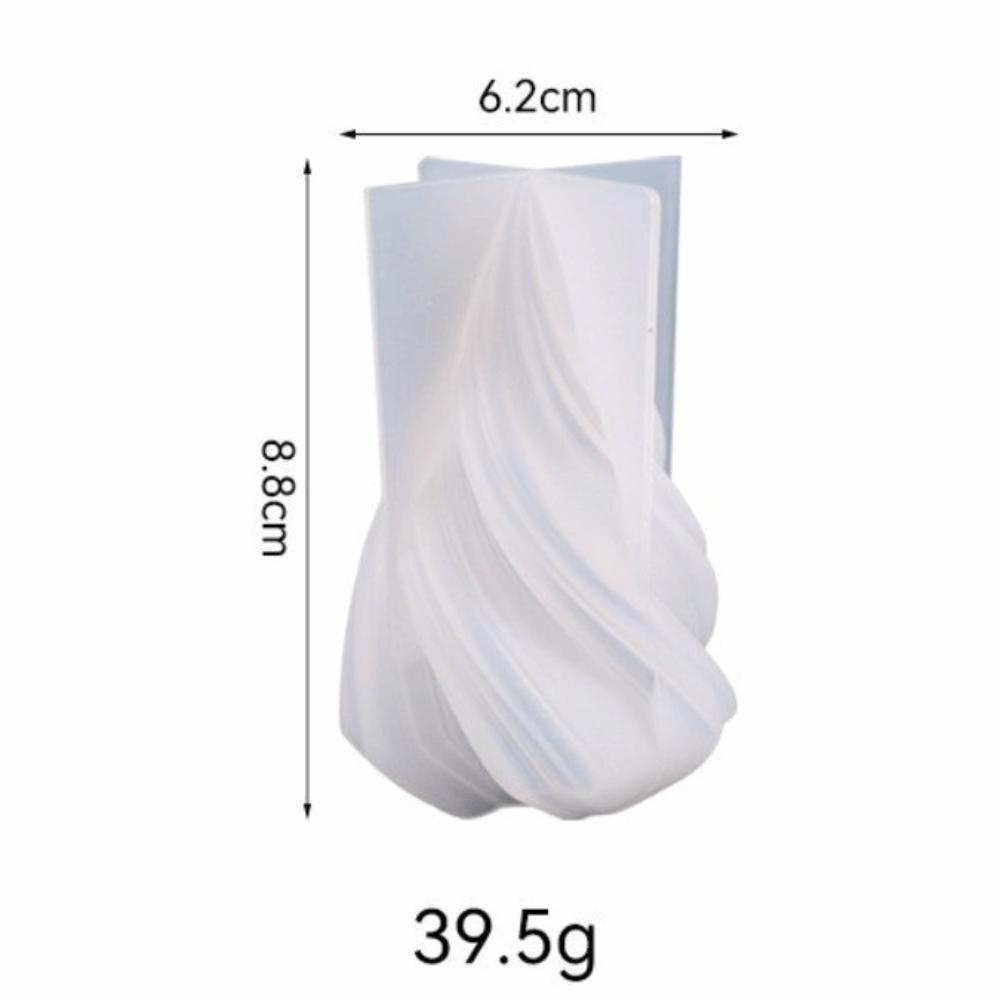 New Silicone Scented Candle Mold Craft Making Abstract Art Taper Candle Mould Swirl Design Plaster Resin Mold Home Decor