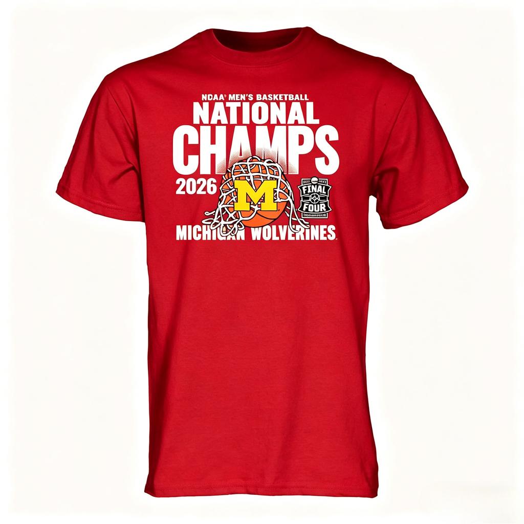 Michigan Wolverines Basketball Team National Championship TShirt Fashion Streetwear Unisexs Clothing Womens Summer New T Shirt