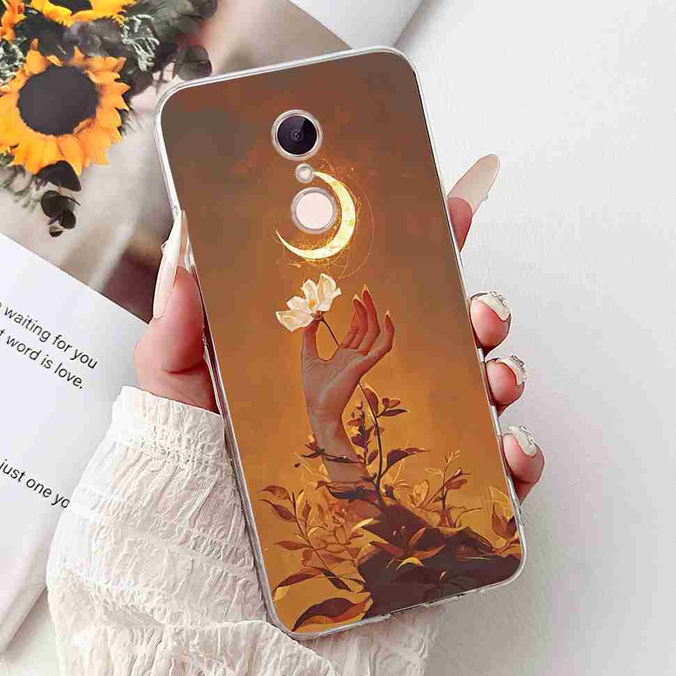 For Xiaomi Redmi 5 MDG1 5.7" Case Fashion Girl Flower Soft Silicone TPU Cover For Redmi5 REDMI 5 MDI1 Shockproof Phone Cases