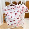 Dog Summer Cotton Shirts Heart Printed Ruffle Sleeveless Puppy Vest Soft Breathable Sweet Pet Outfit for Small Dogs Cats