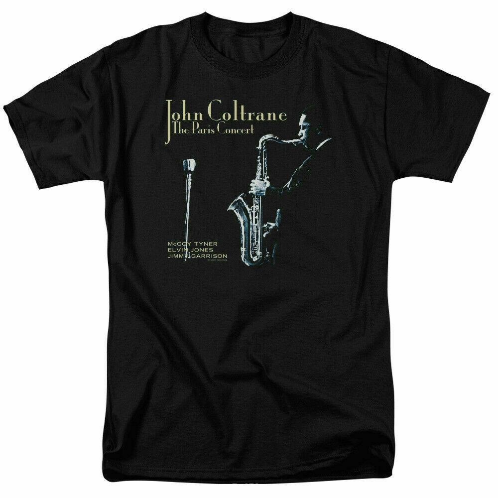 John Coltrane Paris Coltrane T-shirt Licensed Jazz Bebop Saxophone Black M