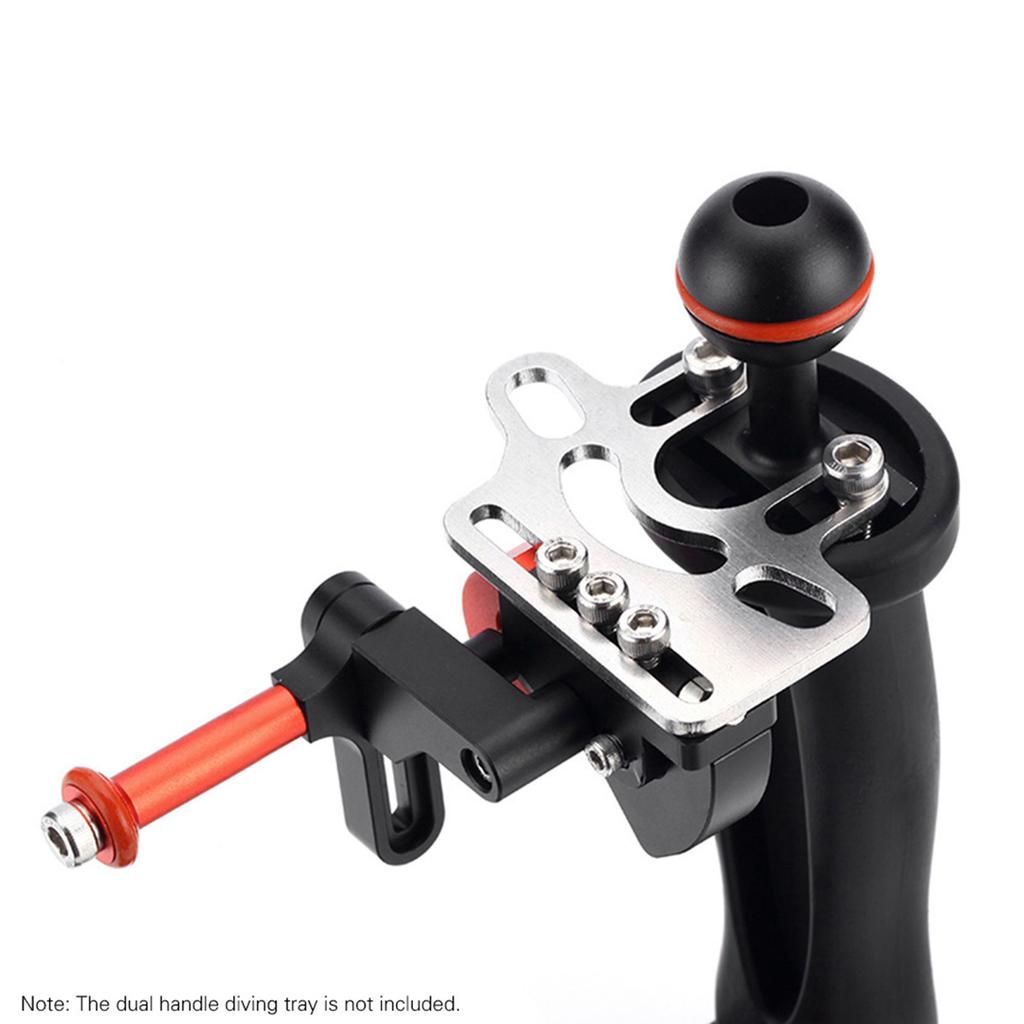 Aluminum Alloy Shutter Trigger Extension Lever Extend Mount Adapter Accessory for Dual Handle Diving Tray Stabilizer