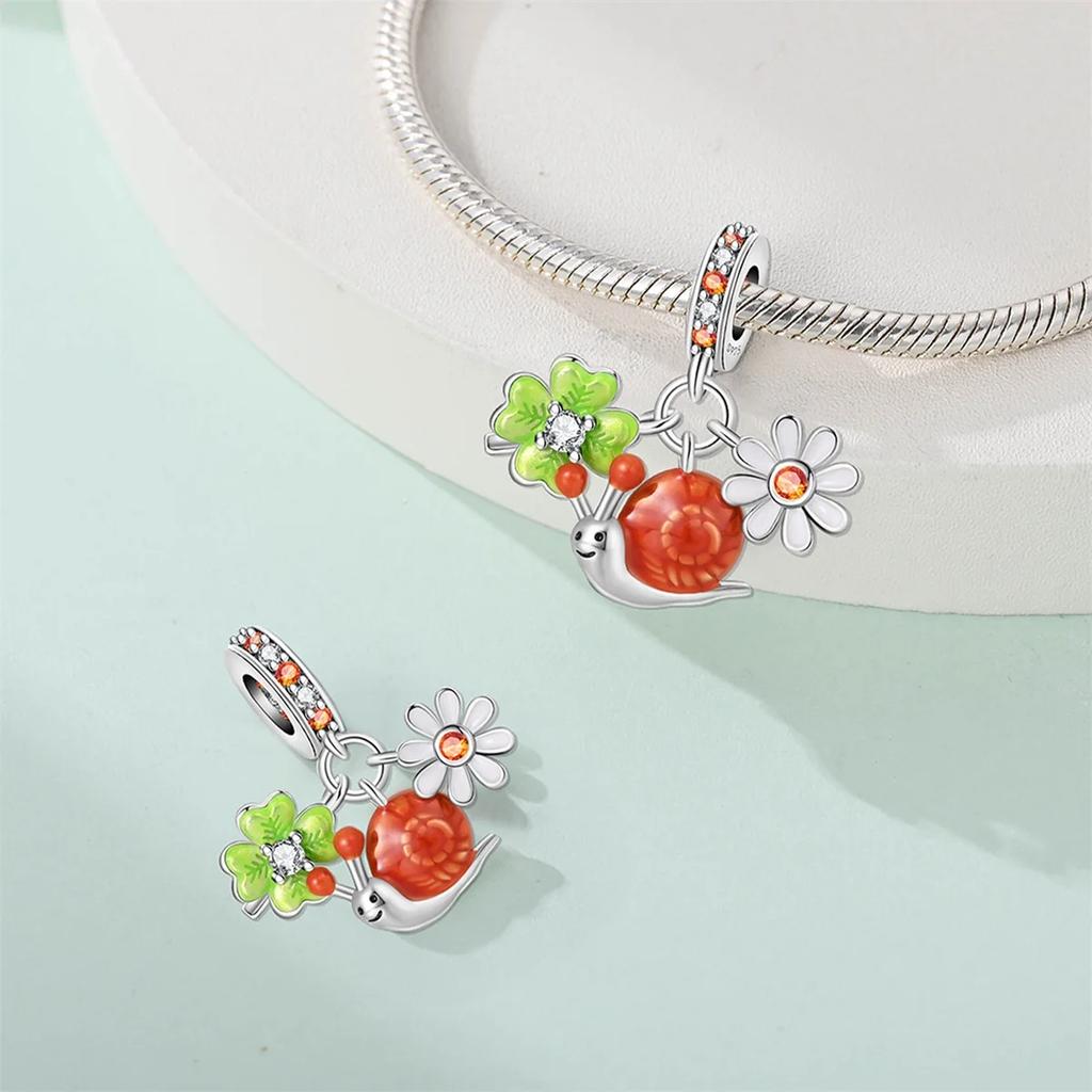 Charm Bead Charms Authentic copper Plated Cat Flower Bead Charms Compatible With Bracelets Diy Fine Gift Women Delicate Jewellery Accessory