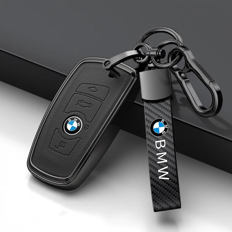 BBJH7 Car Key Case for BMW 216i F46 X1 X2 X3 X5 X6 GT 2 5 6 7 Series 3 4 Buttons Smart Keyless Remote Control Fobs Protector Cover