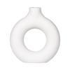 Drop-Proof Donut-Style Vase: Imitation Ceramic Ornament for Living Room Decoration.