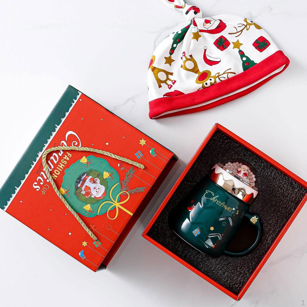 Ceramic Christmas Mug Beverage Drinking Xmas Morning Cup Winter Tableware