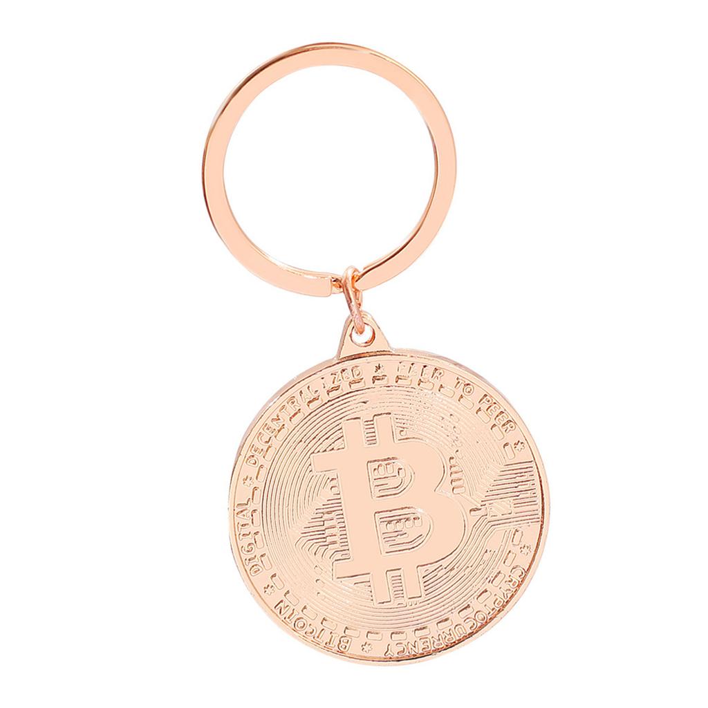 Bitcoins Keyring Stylish Metal Key Chain Decorative Collectors Item Ideal Gift For Cryptocurrency Supporters