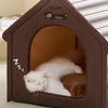 Cat Bed House Calming,Sleeping Snooze Soft Anti Slip Bottom Pet Semi Closed for Puppy Dog