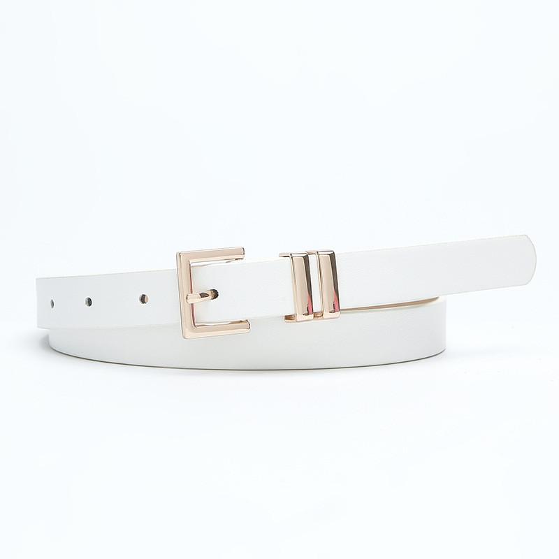 Elegant Pu Leather Womens Belt With Alloy Buckle Versatile And Simple Design For Dresses And Jeans