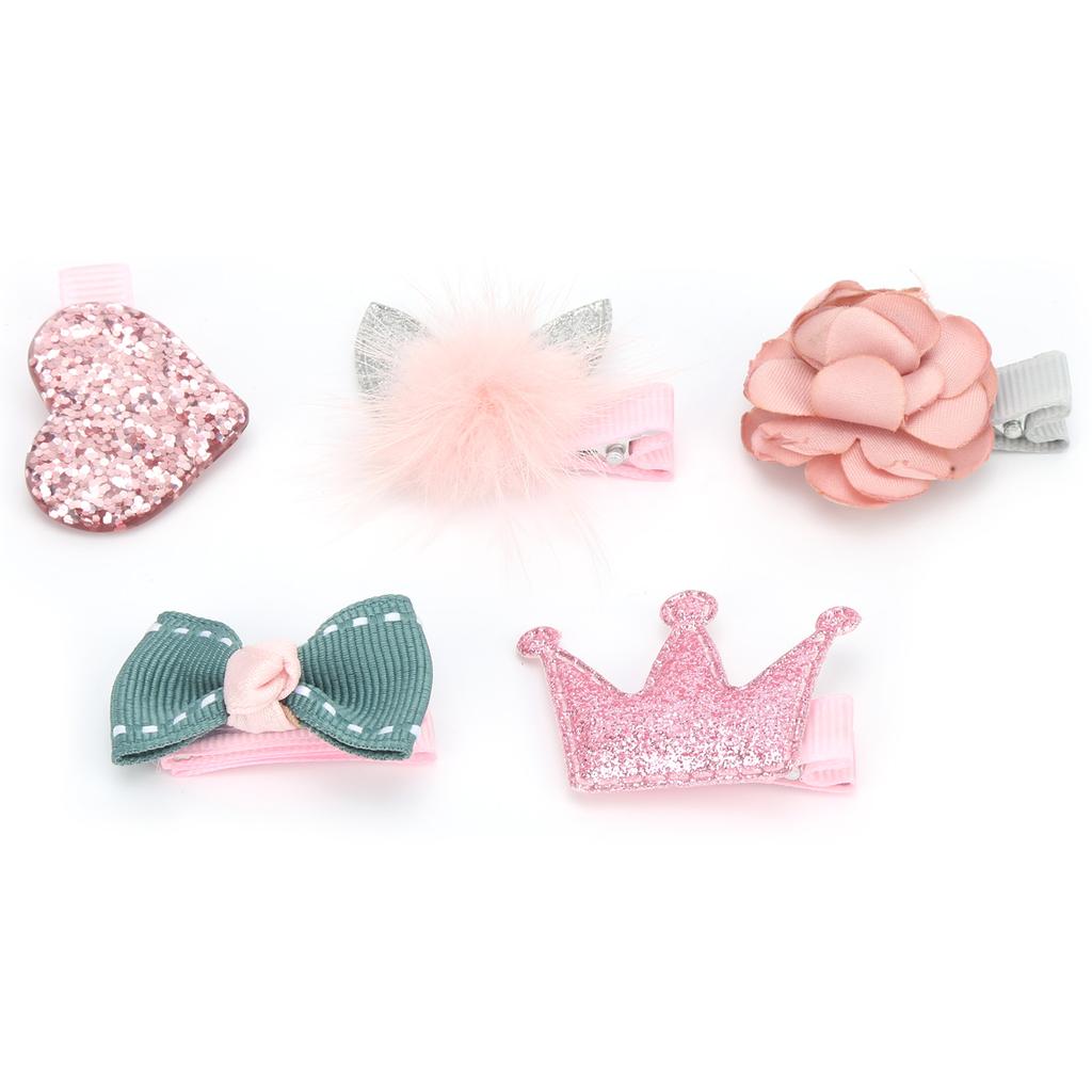 Pet Hair Clips Rose Crown Bows Head Flower Hair Pins Set Pet Grooming Accessories Supplies