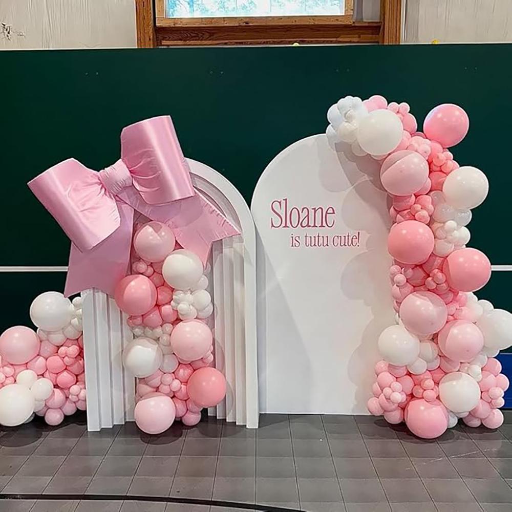 Pastel Pink Balloons Garland Baby Pink White Balloon Arch Kit Baby Shower Gender Reveal Birthday Party Wedding Decoration Globos